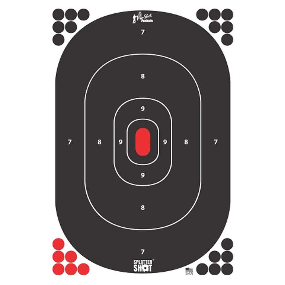 Targets Pro Shot Products Splatter Shot PRO-SHOT TARGET 12X17" SILH P&S 5PK